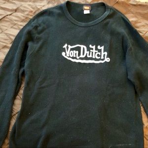 Von Dutch Longsleeve T- Shirt. Size XL Black